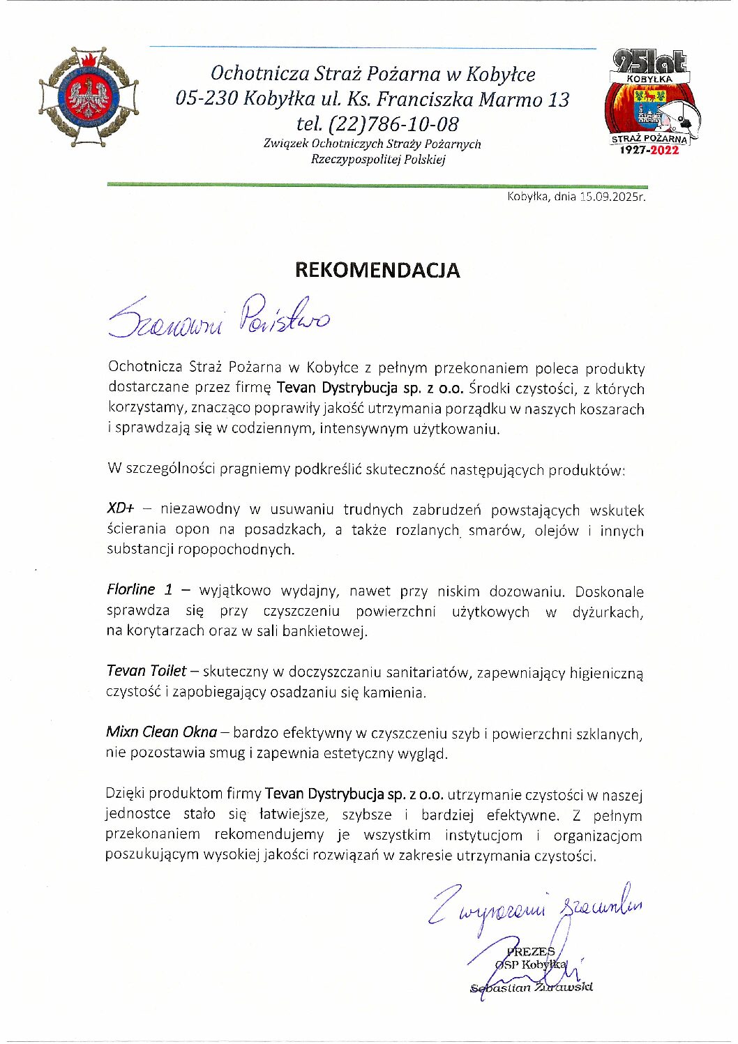 Podgląd rekomendacji OSP w Kobyłce