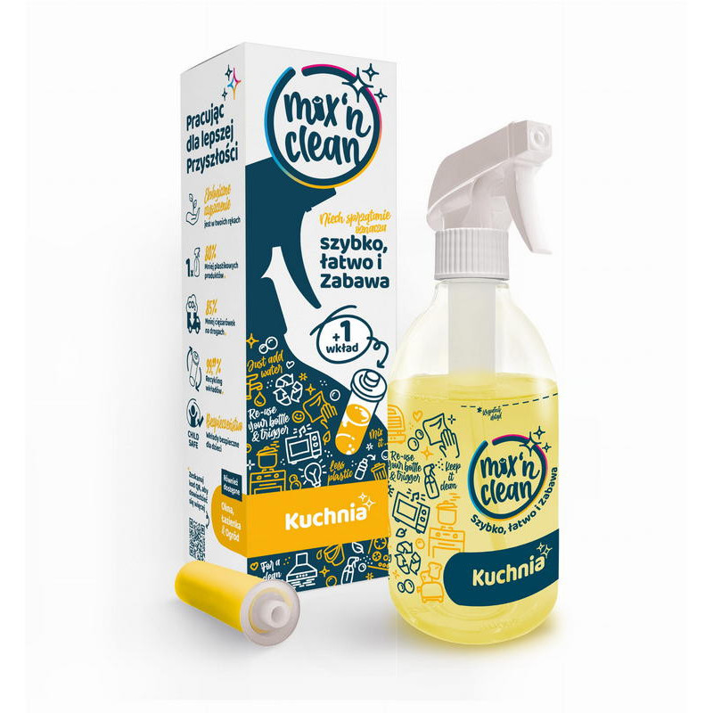 Mix’n Clean Kuchnia — zestaw z butelką i kapsułką