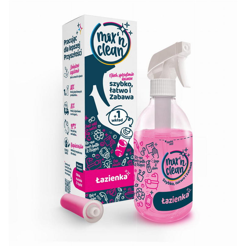 Mix’n Clean Łazienka — zestaw z butelką i kapsułką